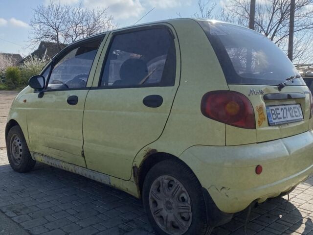 Жовтий Деу Матіз, об'ємом двигуна 0.8 л та пробігом 76 тис. км за 1000 $, фото 1 на Automoto.ua