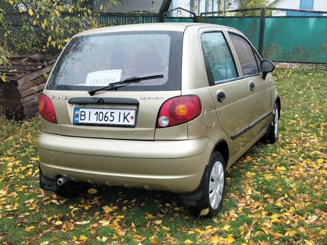 Желтый Дэу Матиз, объемом двигателя 0.8 л и пробегом 95 тыс. км за 2300 $, фото 3 на Automoto.ua
