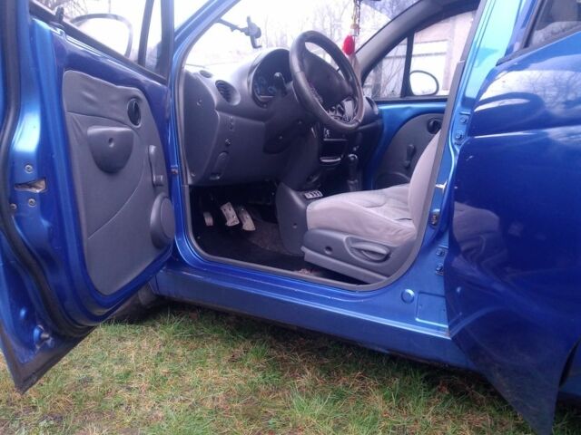 Синий Дэу Матиз, объемом двигателя 0.8 л и пробегом 211 тыс. км за 1900 $, фото 7 на Automoto.ua