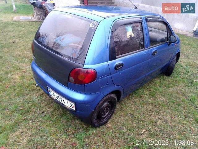 Синий Дэу Матиз, объемом двигателя 0.8 л и пробегом 211 тыс. км за 1900 $, фото 2 на Automoto.ua
