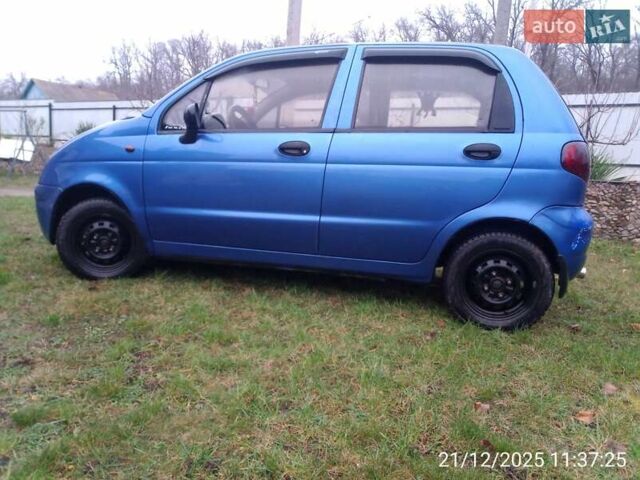 Синий Дэу Матиз, объемом двигателя 0.8 л и пробегом 211 тыс. км за 1900 $, фото 1 на Automoto.ua
