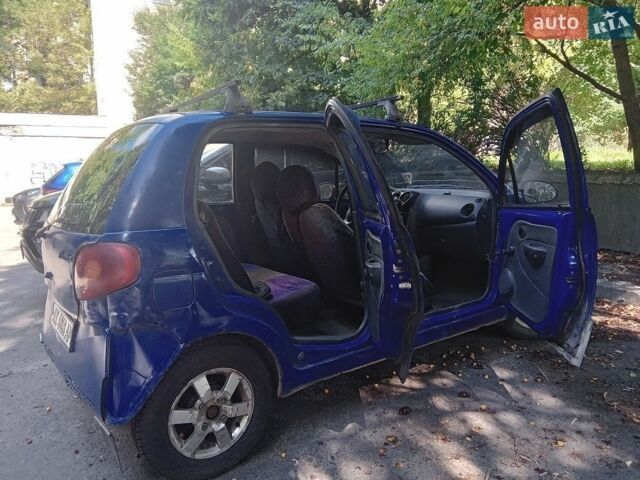 Синий Дэу Матиз, объемом двигателя 1 л и пробегом 130 тыс. км за 1400 $, фото 2 на Automoto.ua