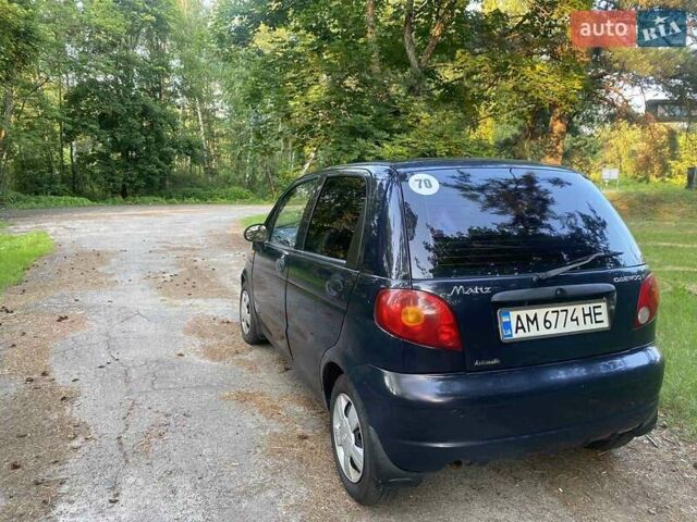 Синий Дэу Матиз, объемом двигателя 0.8 л и пробегом 130 тыс. км за 3000 $, фото 2 на Automoto.ua