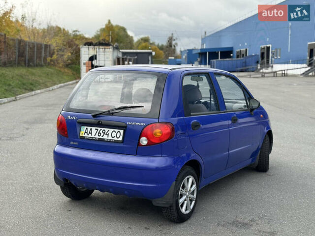 Синий Дэу Матиз, объемом двигателя 0.8 л и пробегом 132 тыс. км за 2799 $, фото 3 на Automoto.ua