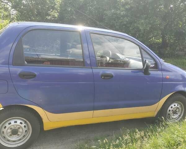Синий Дэу Матиз, объемом двигателя 0.8 л и пробегом 127 тыс. км за 1300 $, фото 2 на Automoto.ua