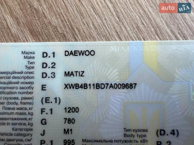 Синій Деу Матіз, об'ємом двигуна 1 л та пробігом 128 тис. км за 2600 $, фото 7 на Automoto.ua