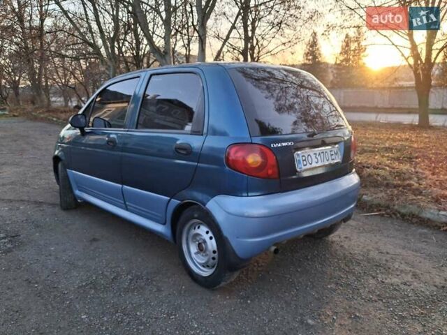 Синий Дэу Матиз, объемом двигателя 1 л и пробегом 173 тыс. км за 2450 $, фото 3 на Automoto.ua