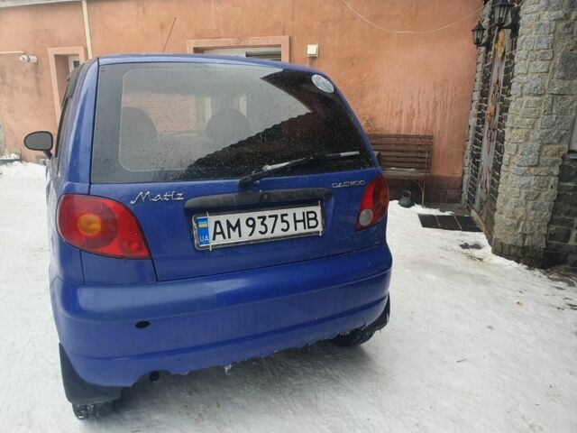Синий Дэу Матиз, объемом двигателя 0.8 л и пробегом 105 тыс. км за 1400 $, фото 3 на Automoto.ua