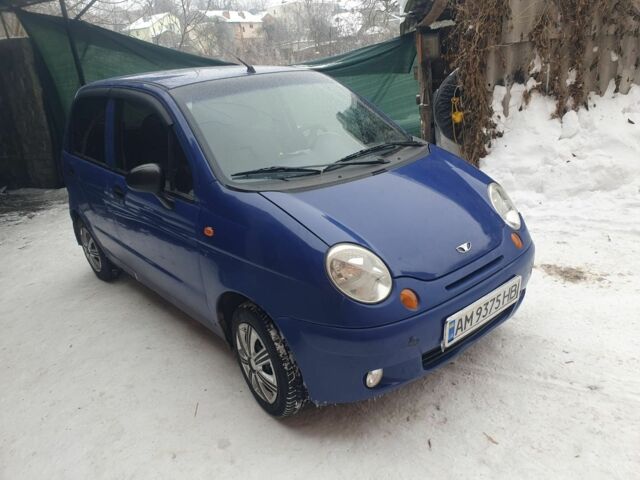 Синий Дэу Матиз, объемом двигателя 0.8 л и пробегом 105 тыс. км за 1400 $, фото 1 на Automoto.ua
