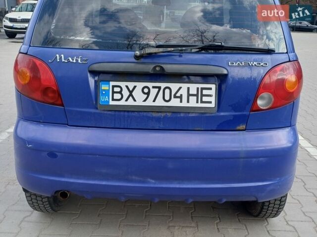 Синий Дэу Матиз, объемом двигателя 0.8 л и пробегом 159 тыс. км за 1850 $, фото 7 на Automoto.ua