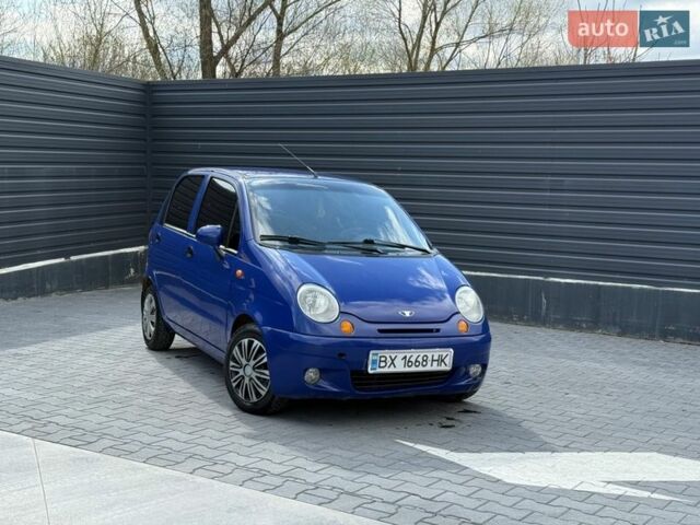 Синий Дэу Матиз, объемом двигателя 0.8 л и пробегом 218 тыс. км за 1600 $, фото 2 на Automoto.ua