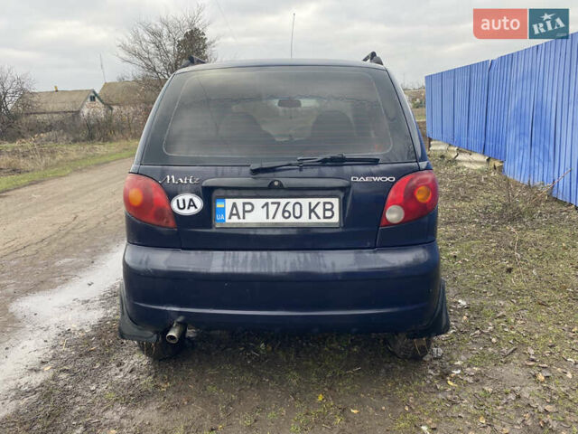 Синий Дэу Матиз, объемом двигателя 0.8 л и пробегом 144 тыс. км за 1888 $, фото 2 на Automoto.ua