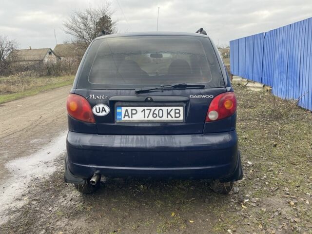 Синий Дэу Матиз, объемом двигателя 0.8 л и пробегом 144 тыс. км за 1663 $, фото 2 на Automoto.ua
