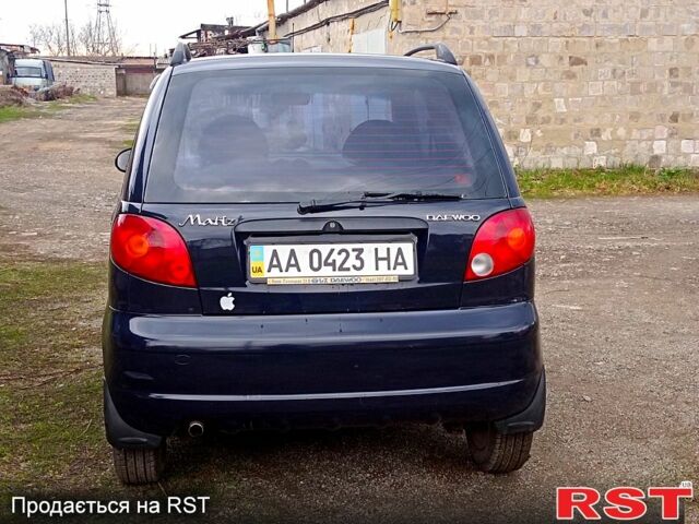 Синий Дэу Матиз, объемом двигателя 0.8 л и пробегом 69 тыс. км за 2800 $, фото 3 на Automoto.ua