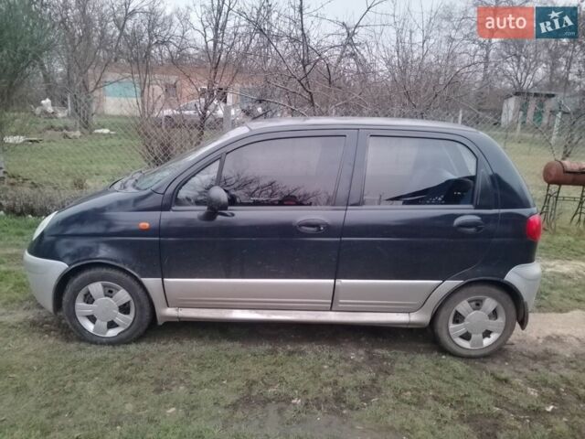 Синий Дэу Матиз, объемом двигателя 1 л и пробегом 189 тыс. км за 1300 $, фото 2 на Automoto.ua
