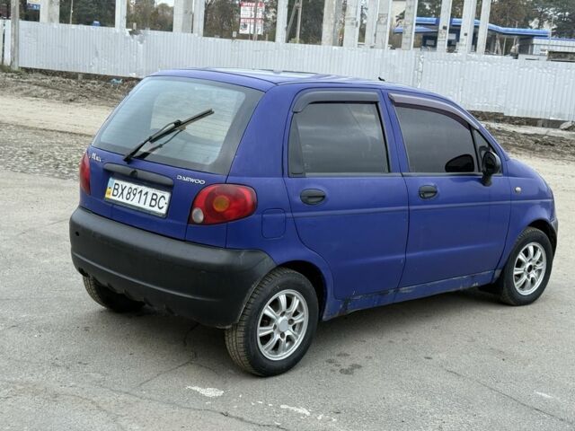 Синий Дэу Матиз, объемом двигателя 0.8 л и пробегом 210 тыс. км за 1100 $, фото 2 на Automoto.ua