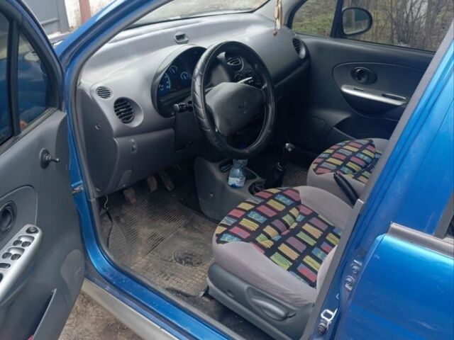 Синий Дэу Матиз, объемом двигателя 1 л и пробегом 58 тыс. км за 2400 $, фото 5 на Automoto.ua
