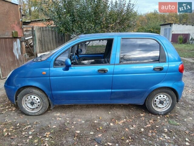 Синий Дэу Матиз, объемом двигателя 0.8 л и пробегом 140 тыс. км за 2400 $, фото 1 на Automoto.ua