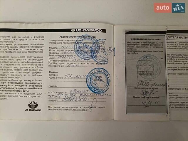 Синий Дэу Матиз, объемом двигателя 0.8 л и пробегом 168 тыс. км за 2500 $, фото 8 на Automoto.ua