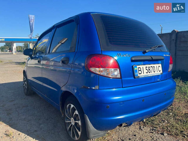 Синий Дэу Матиз, объемом двигателя 0.8 л и пробегом 126 тыс. км за 2500 $, фото 2 на Automoto.ua