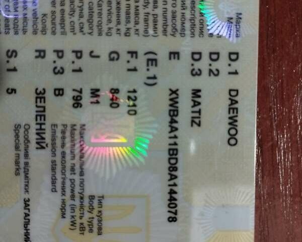 Зеленый Дэу Матиз, объемом двигателя 0.8 л и пробегом 90 тыс. км за 2800 $, фото 16 на Automoto.ua