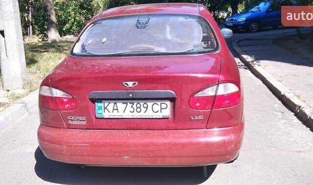 Красный Дэу Сенс, объемом двигателя 1.3 л и пробегом 214 тыс. км за 1900 $, фото 2 на Automoto.ua