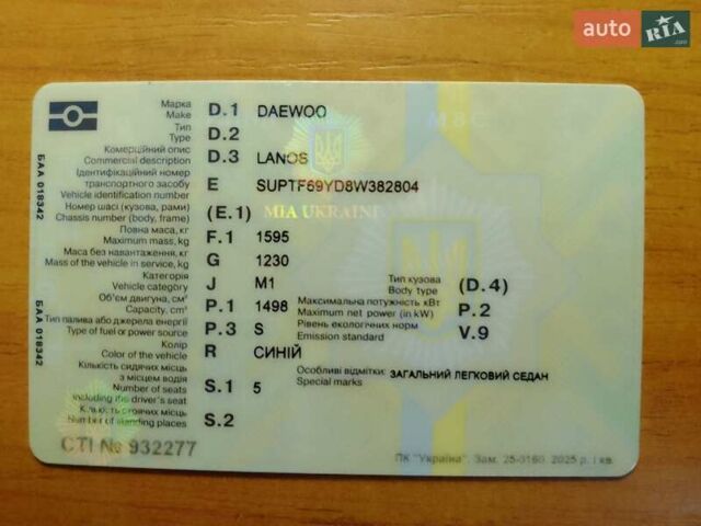 Синій Деу Сенс, об'ємом двигуна 1.5 л та пробігом 494 тис. км за 2180 $, фото 11 на Automoto.ua