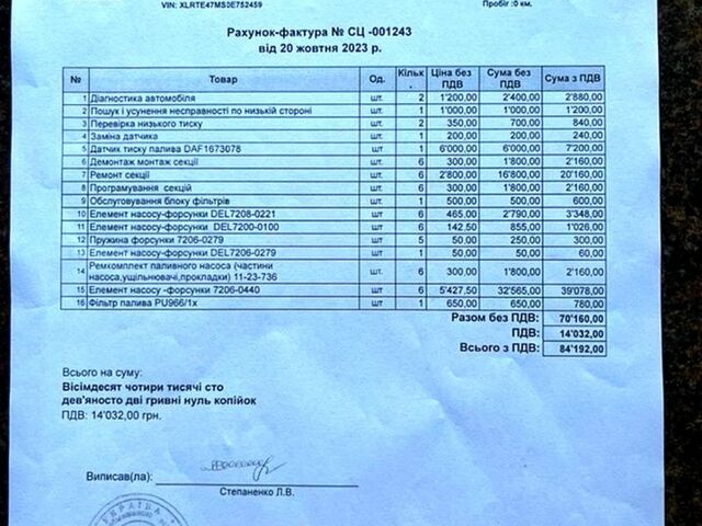 Даф ХФ, объемом двигателя 12.9 л и пробегом 650 тыс. км за 17000 $, фото 8 на Automoto.ua