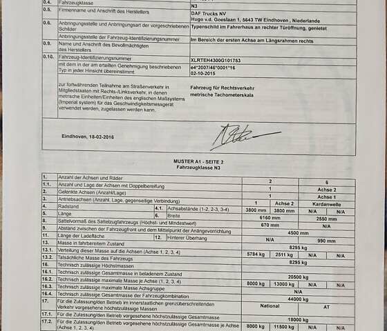 Синий Даф ХФ, объемом двигателя 12.9 л и пробегом 747 тыс. км за 29600 $, фото 30 на Automoto.ua