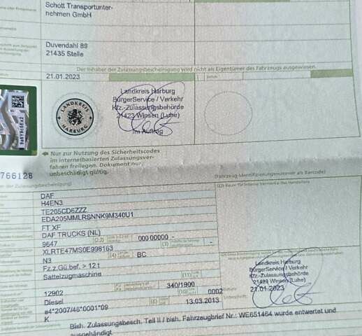 Белый Даф XF 105, объемом двигателя 12.9 л и пробегом 990 тыс. км за 18600 $, фото 26 на Automoto.ua