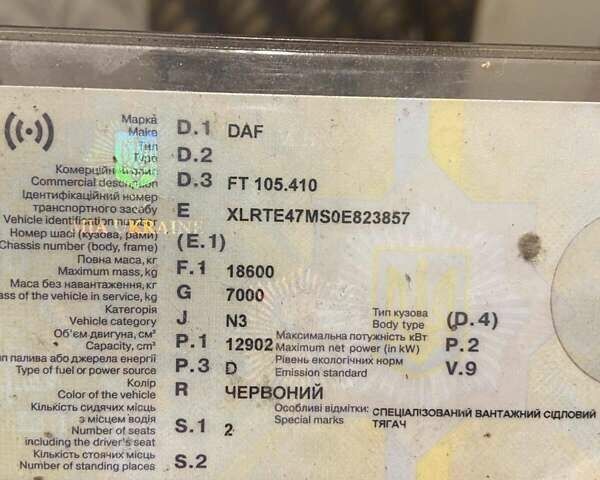 Червоний Даф XF 105, об'ємом двигуна 12.9 л та пробігом 860 тис. км за 12000 $, фото 3 на Automoto.ua