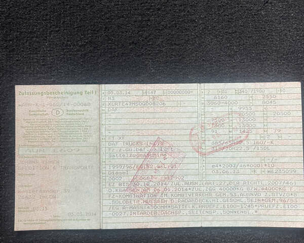 Синій Даф XF 105, об'ємом двигуна 12.9 л та пробігом 920 тис. км за 19900 $, фото 33 на Automoto.ua