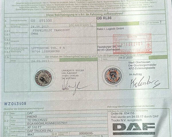 Белый Даф XF 106, объемом двигателя 0 л и пробегом 595 тыс. км за 24999 $, фото 21 на Automoto.ua