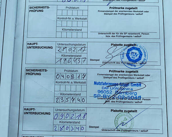 Синий Даф XF 106, объемом двигателя 0 л и пробегом 754 тыс. км за 28999 $, фото 30 на Automoto.ua