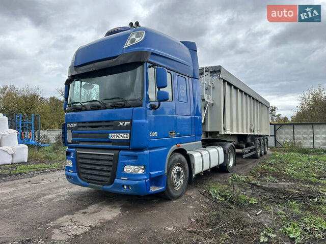 Синий Даф XF 460 FT, объемом двигателя 12.9 л и пробегом 873 тыс. км за 18900 $, фото 2 на Automoto.ua