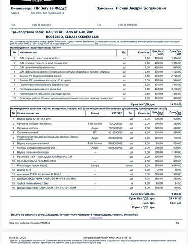Червоний Даф XF 95, об'ємом двигуна 12.58 л та пробігом 800 тис. км за 9999 $, фото 7 на Automoto.ua