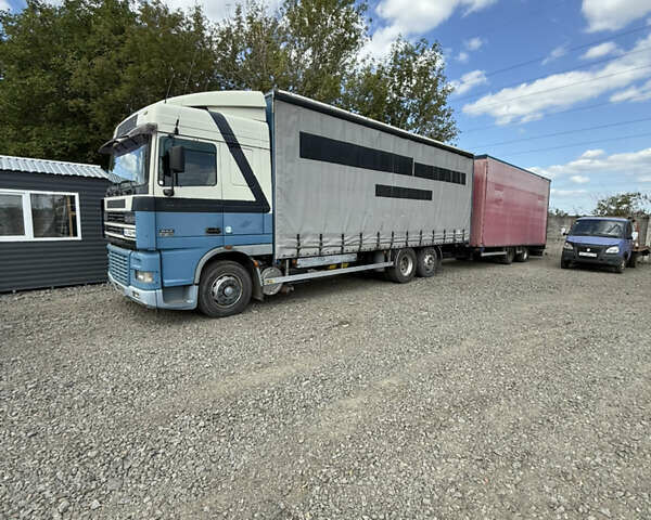 Синий Даф XF 95, объемом двигателя 12.6 л и пробегом 305 тыс. км за 18500 $, фото 2 на Automoto.ua