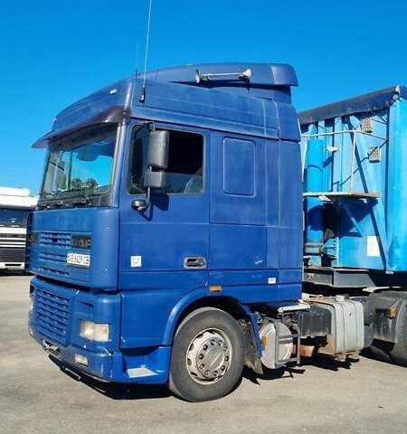 Синий Даф XF 95, объемом двигателя 12.58 л и пробегом 631 тыс. км за 6300 $, фото 1 на Automoto.ua