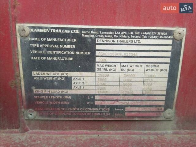 Красный Деннисон Trailers, объемом двигателя 0 л и пробегом 900 тыс. км за 4500 $, фото 5 на Automoto.ua