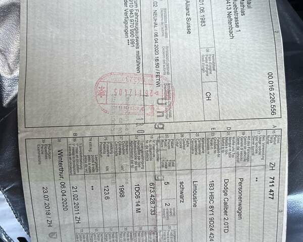 Чорний Додж Caliber, об'ємом двигуна 2 л та пробігом 160 тис. км за 8500 $, фото 2 на Automoto.ua