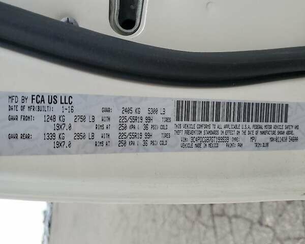 Белый Додж Джорни, объемом двигателя 2.36 л и пробегом 167 тыс. км за 1400 $, фото 12 на Automoto.ua