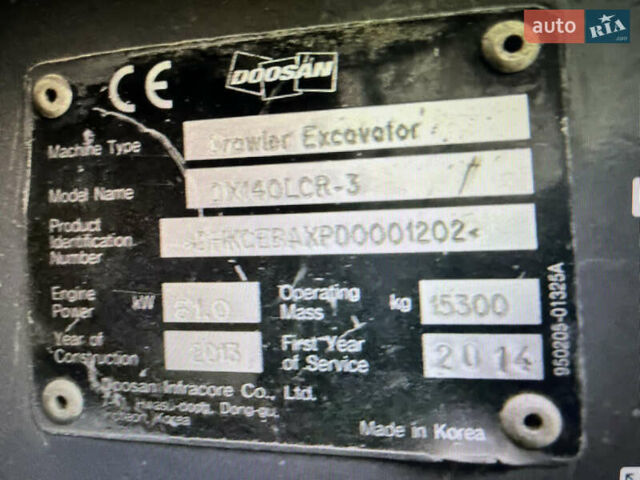 Дусан DX 140, объемом двигателя 0 л и пробегом 9 тыс. км за 44900 $, фото 7 на Automoto.ua