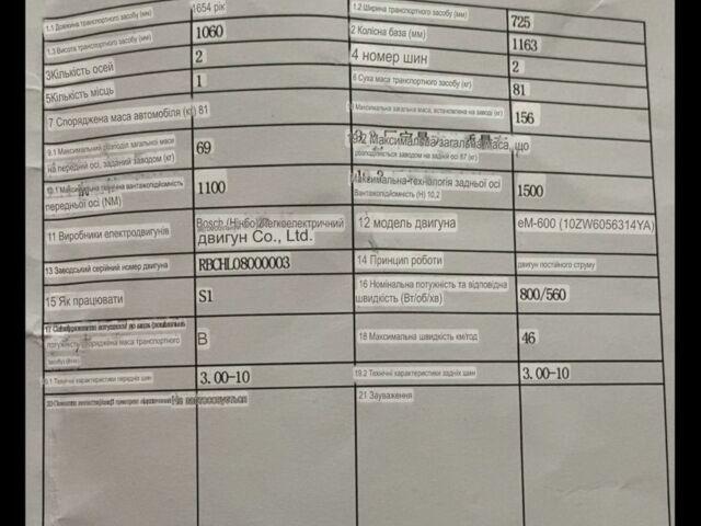 Другая Другая, объемом двигателя 0 л и пробегом 0 тыс. км за 1781 $, фото 6 на Automoto.ua