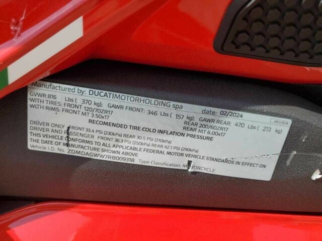 Дукаті Panigale V4S, об'ємом двигуна 1 л та пробігом 0 тис. км за 10000 $, фото 7 на Automoto.ua