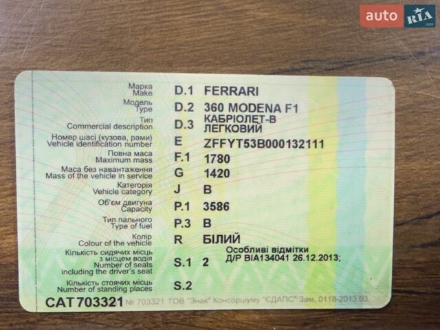 Белый Феррари Модена Спайдер, объемом двигателя 3.59 л и пробегом 25 тыс. км за 199999 $, фото 3 на Automoto.ua