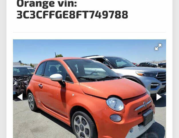 Оранжевый Фиат 500e, объемом двигателя 0 л и пробегом 55 тыс. км за 7700 $, фото 32 на Automoto.ua