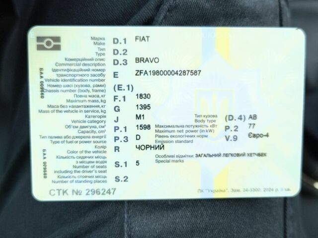 Чорний Фіат Браво, об'ємом двигуна 1.6 л та пробігом 230 тис. км за 4900 $, фото 5 на Automoto.ua