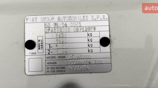 Білий Фіат Добло Панорама, об'ємом двигуна 1.37 л та пробігом 141 тис. км за 5900 $, фото 19 на Automoto.ua