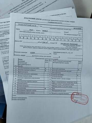 Білий Фіат Добло Панорама, об'ємом двигуна 1.37 л та пробігом 141 тис. км за 5900 $, фото 23 на Automoto.ua