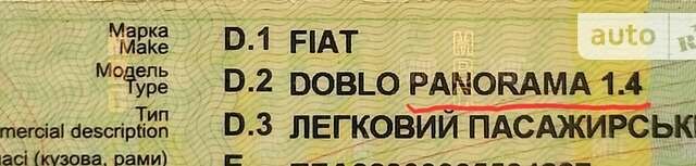 Синий Фиат Добло Панорама, объемом двигателя 1.4 л и пробегом 248 тыс. км за 5700 $, фото 9 на Automoto.ua